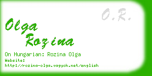 olga rozina business card